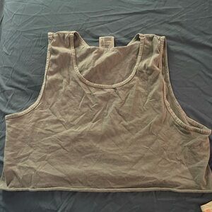 Gray Sleeveless Crop Top